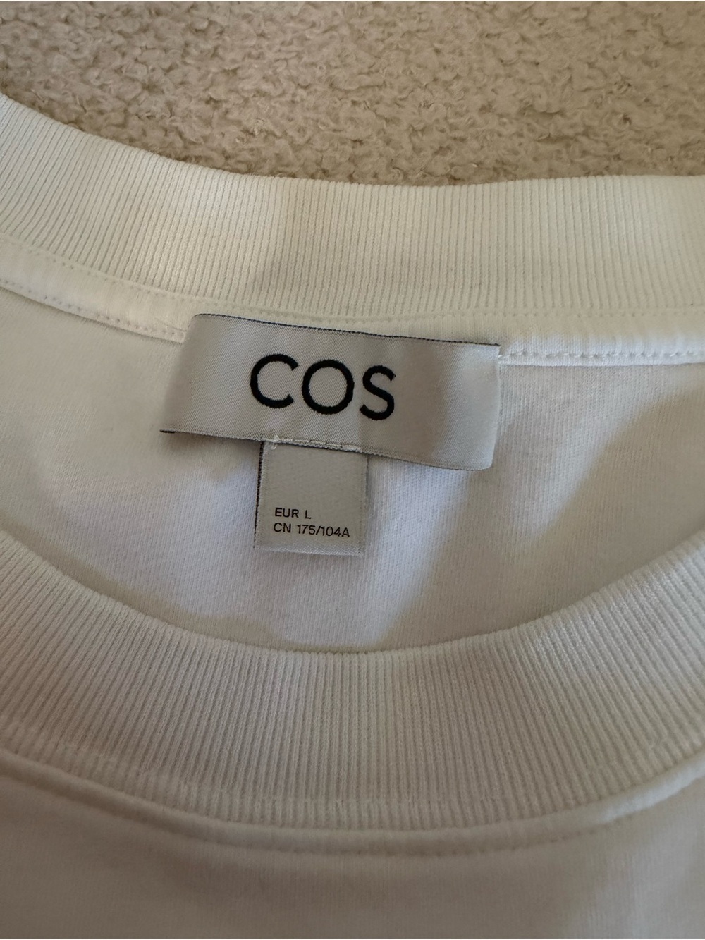 COS, high-quality white cotton T-shirt - Picture 5 of 7